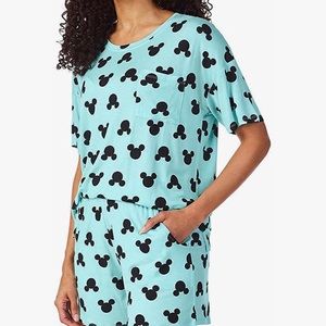 Disney short pajama set with pockets blue XS